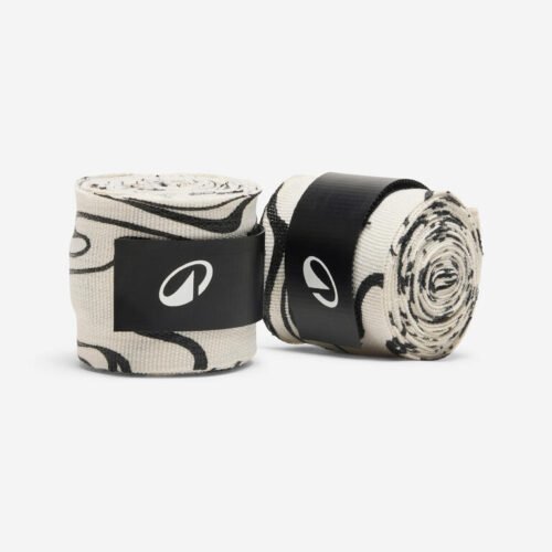 Durable Boxing Wraps 3 m - Off-White & Black