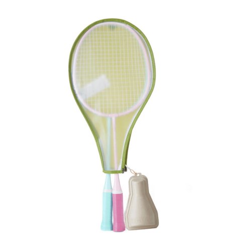KIDS BADMINTON RACKET SET Br100 kid set starter mint pink