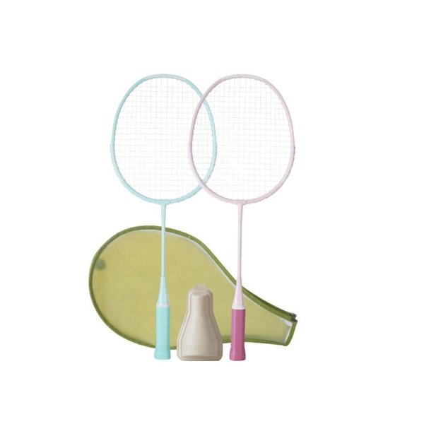 KIDS BADMINTON RACKET SET Br100 kid set starter mint pink