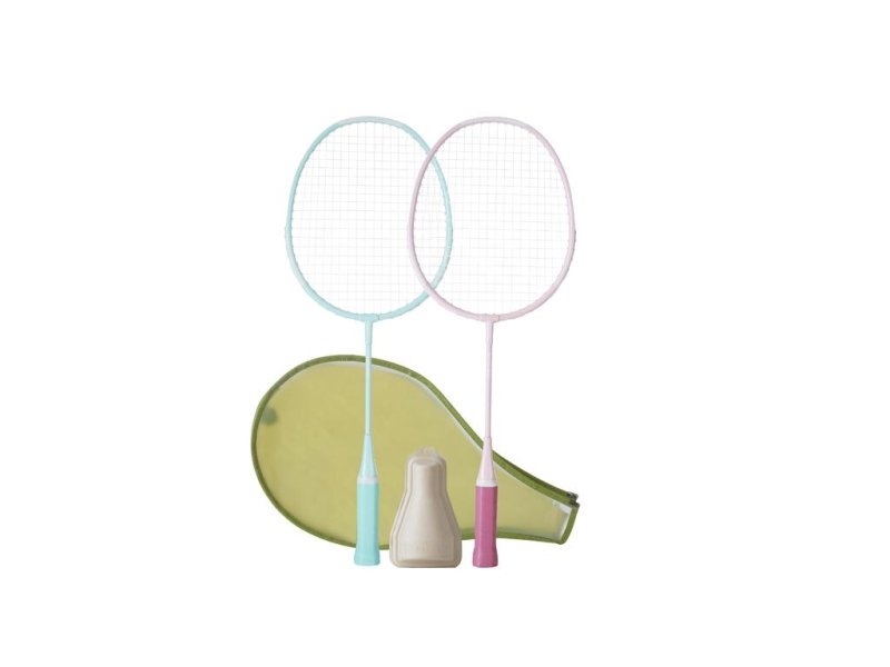 KIDS BADMINTON RACKET SET Br100 kid set starter mint pink