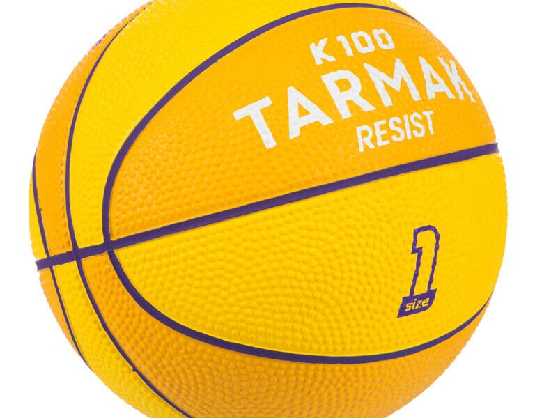 Kids' Basketball Size 1 K100 Rubber - Yellow