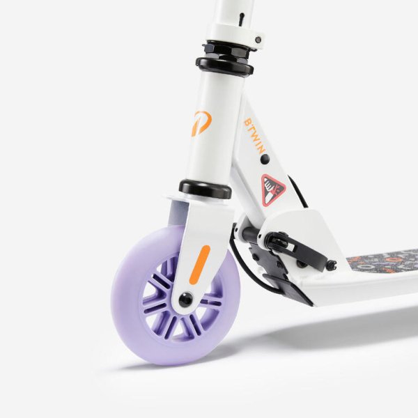 Kids' Scooter with Brake Play 5 - White and Purple