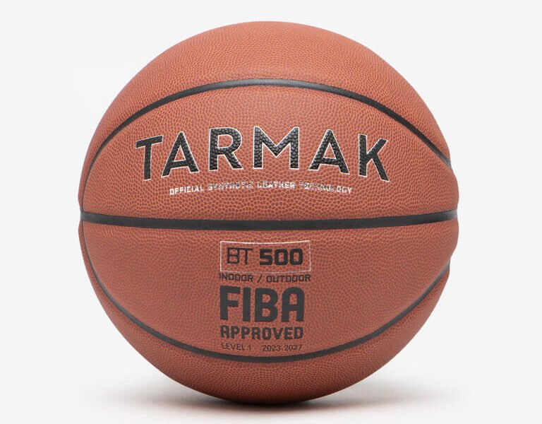 Size 7 Basketball BT500 - Brown/FIBA