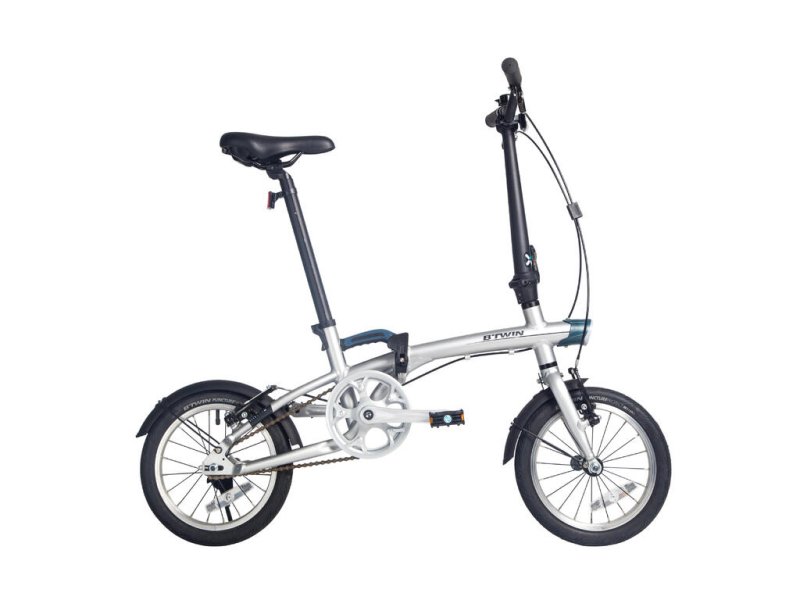 TILT 500 14" FOLDING BIKE - SILVER BTWIN